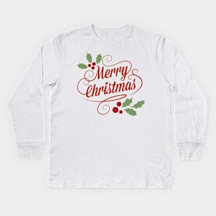 Merry Christmas Kids Long Sleeve T-Shirt